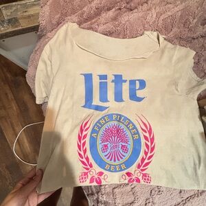 Womens Cream Graphic Tee